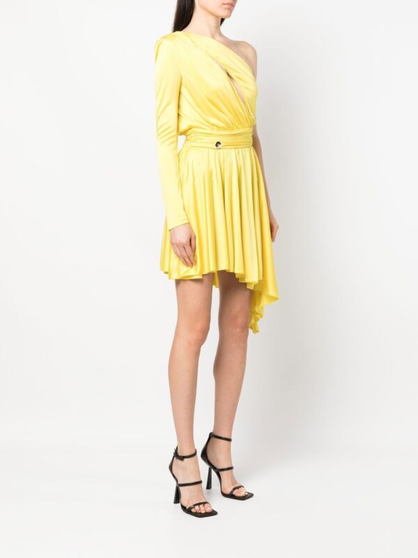 Philipp Plein pleated one-shoulder dress - Image 4