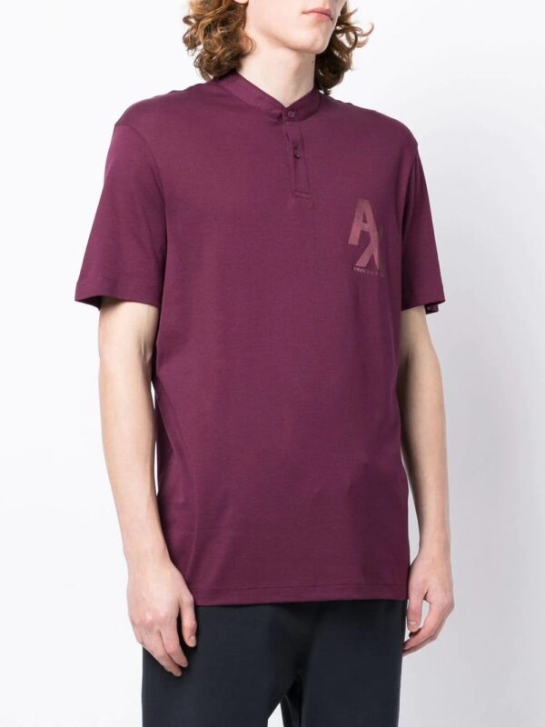 Armani Exchange logo-print cotton polo shirt - Image 3