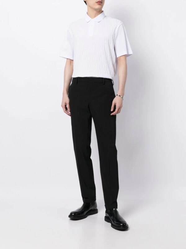 Armani Exchange logo-embossed cotton polo shirt - Image 2