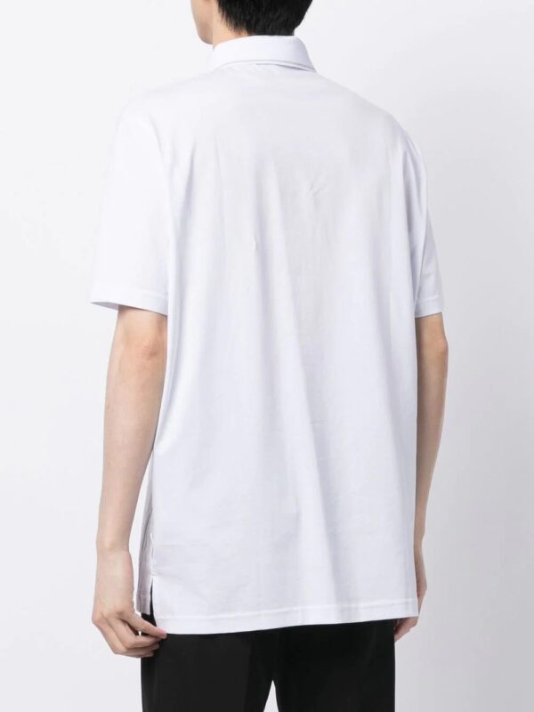 Armani Exchange logo-embossed cotton polo shirt - Image 4
