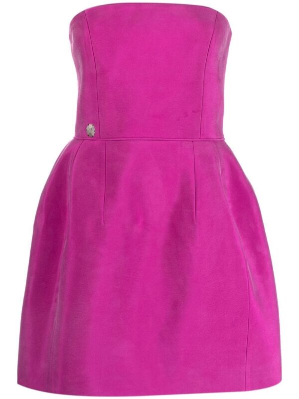 Philipp Plein strapless silk mini dress