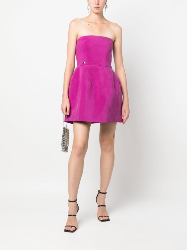 Philipp Plein strapless silk mini dress - Image 2