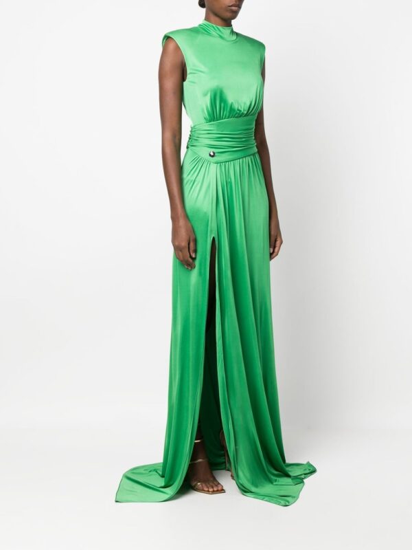 Philipp Plein ruched-detail satin gown - Image 2