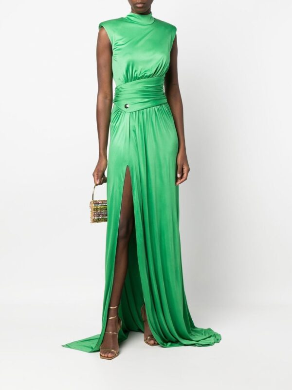 Philipp Plein ruched-detail satin gown - Image 3