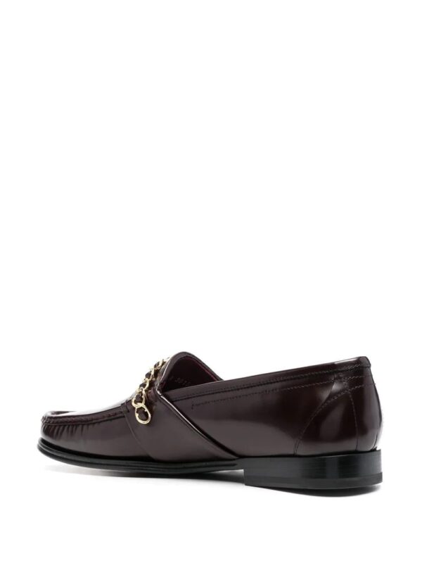 Dolce & Gabbana  chain-strap leather loafers - Image 3