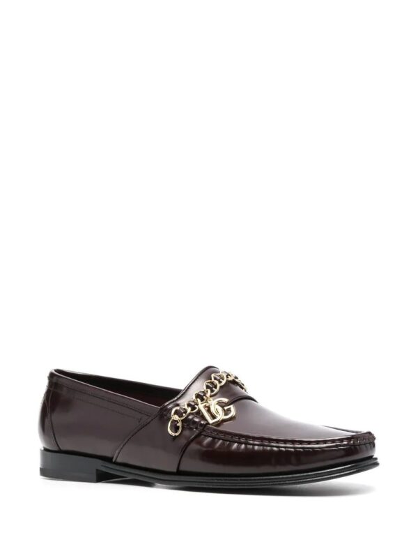 Dolce & Gabbana  chain-strap leather loafers - Image 2