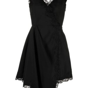 Alexander McQueen lace-trim asymmetric mini dress