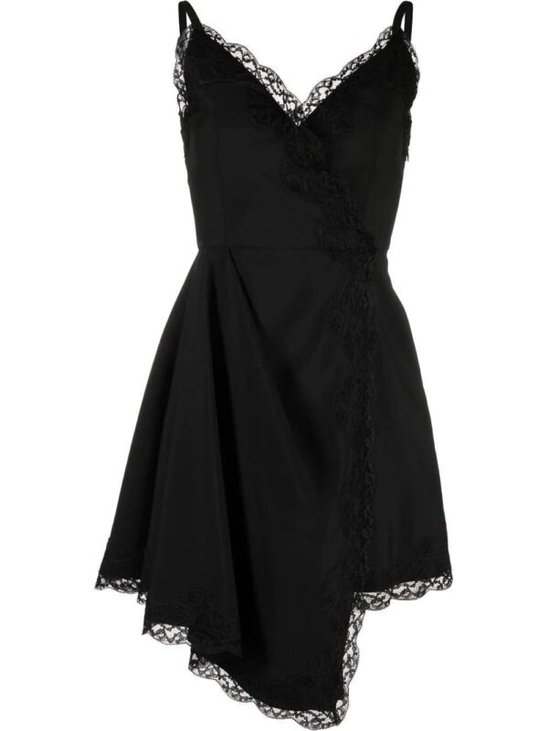 Alexander McQueen  lace-trim asymmetric mini dress