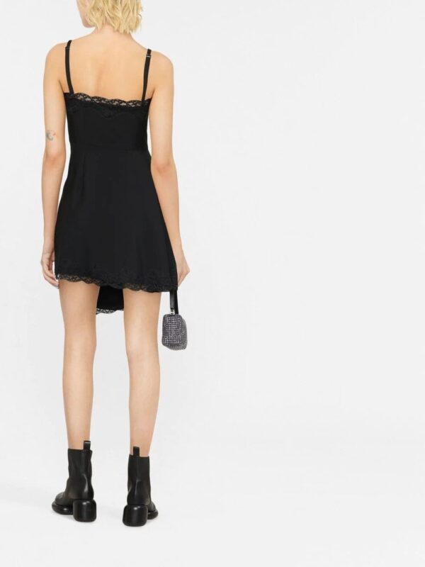 Alexander McQueen  lace-trim asymmetric mini dress - Image 4