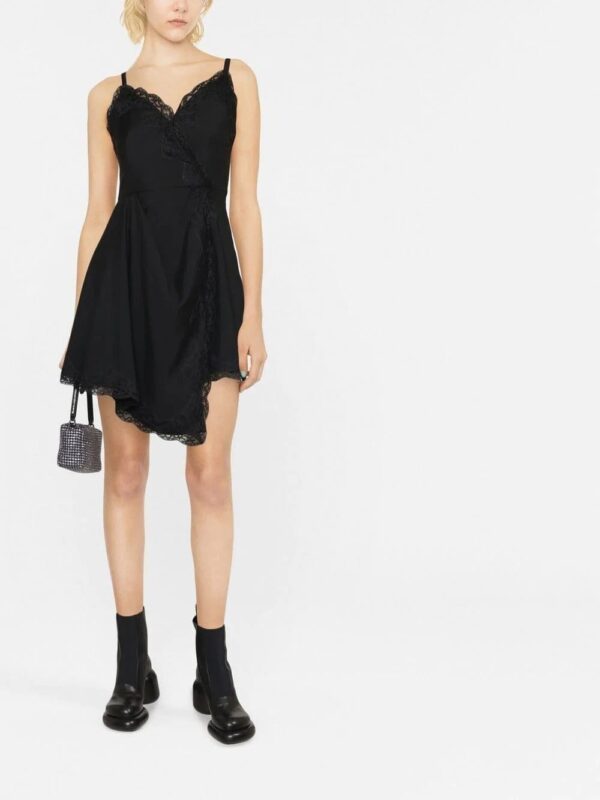 Alexander McQueen  lace-trim asymmetric mini dress - Image 2