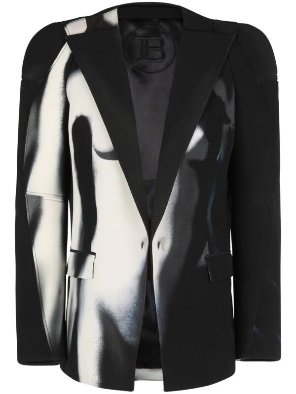 Balmain  graphic body print blazer