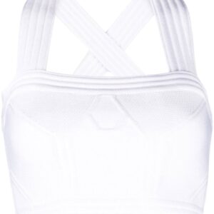 Balmain cropped geometric-panelled top