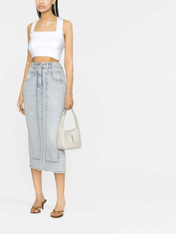Balmain  cropped geometric-panelled top - Image 2