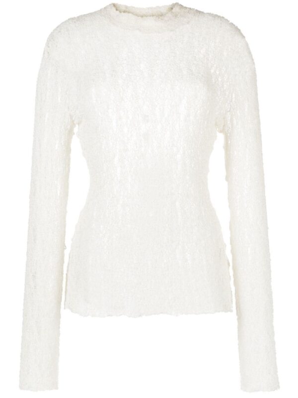 Balmain  open-knit round-neck jumper
