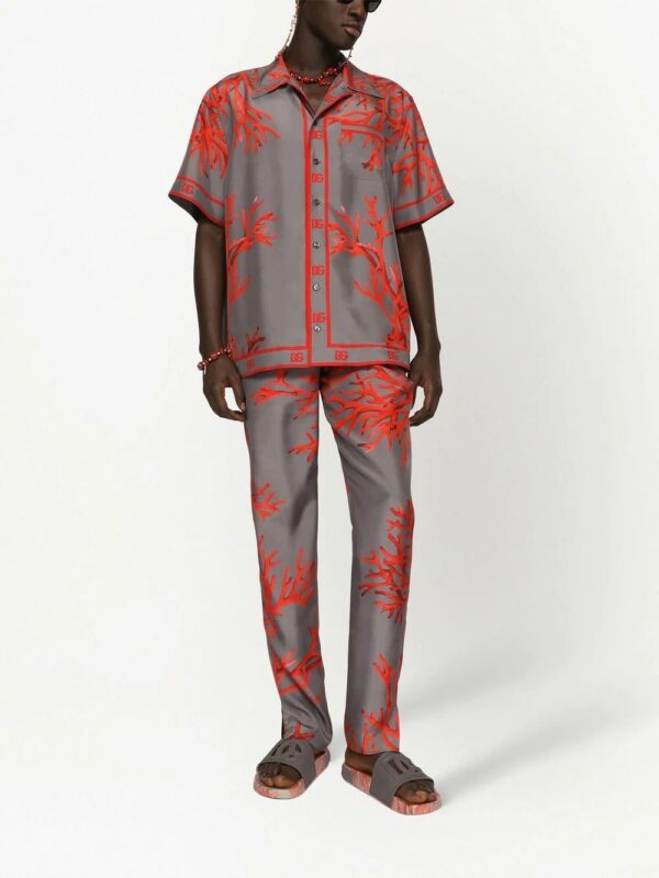 Dolce & gabbana  Coral-print silk shirt - Image 2