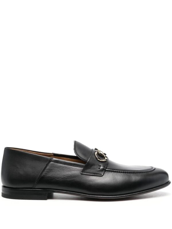Ferragamo  Gancini-buckle leather loafers