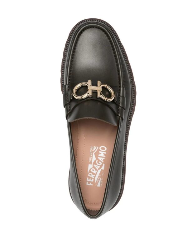 Ferragamo  Gancini chunky leather loafers - Image 4