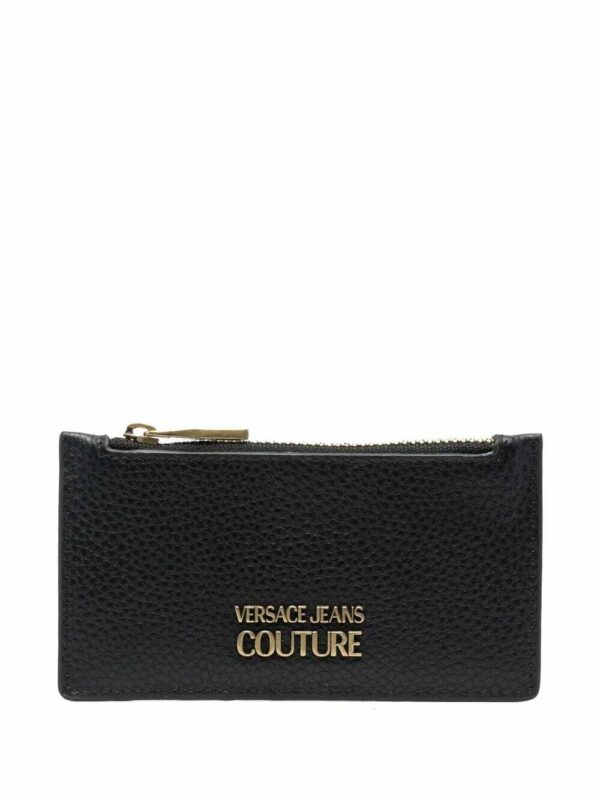Versace Jeans Couture  logo-appliqué leather cardholder