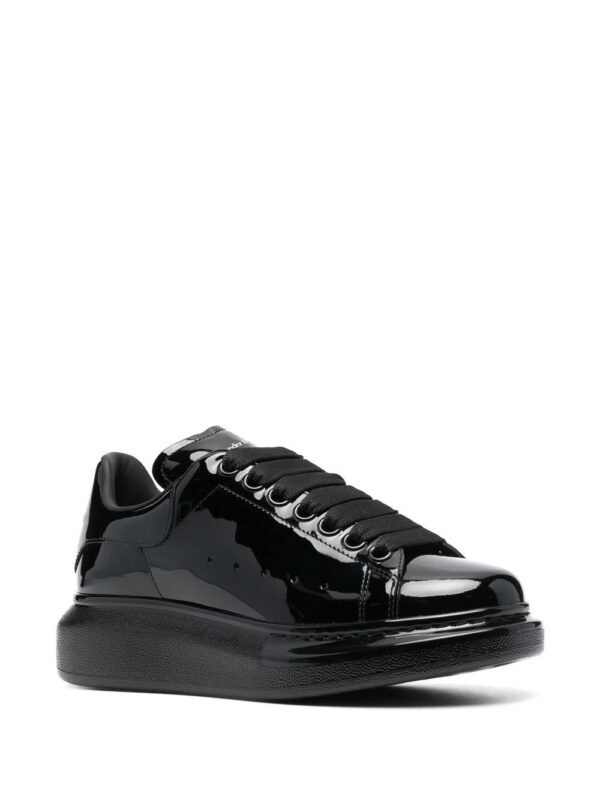 Alexander Mcqueen patent-leather low-top sneakers - Image 2
