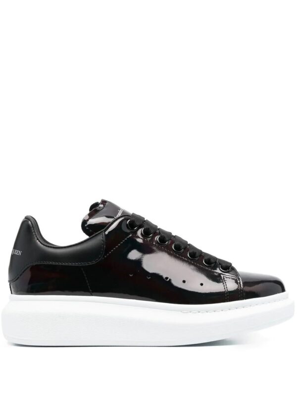 Alexander Mcqueen patent-leather low-top sneakers
