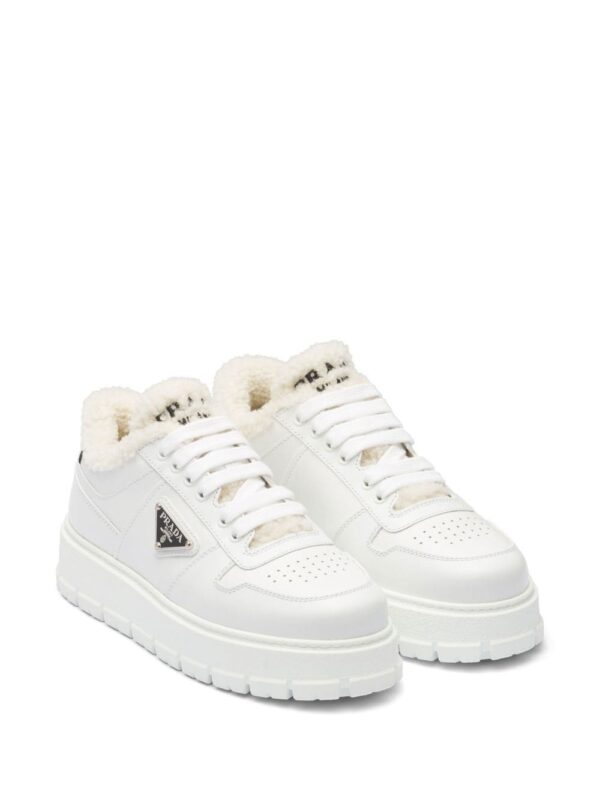 Prada triangle-plaque low-top sneakers - Image 2