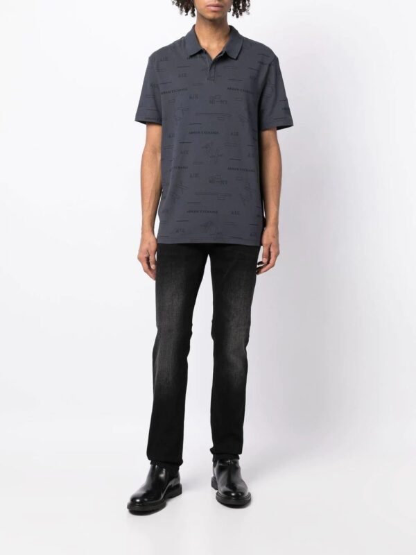 Armani Exchange logo-print polo shirt - Image 2