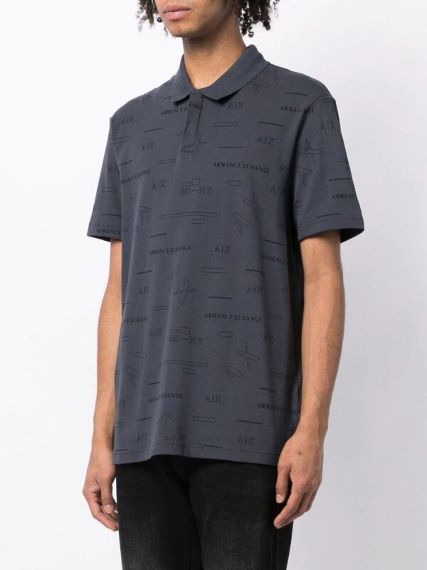 Armani Exchange logo-print polo shirt - Image 3