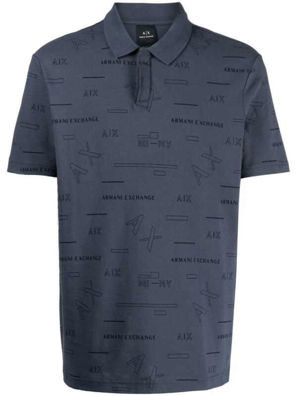 Armani Exchange logo-print polo shirt