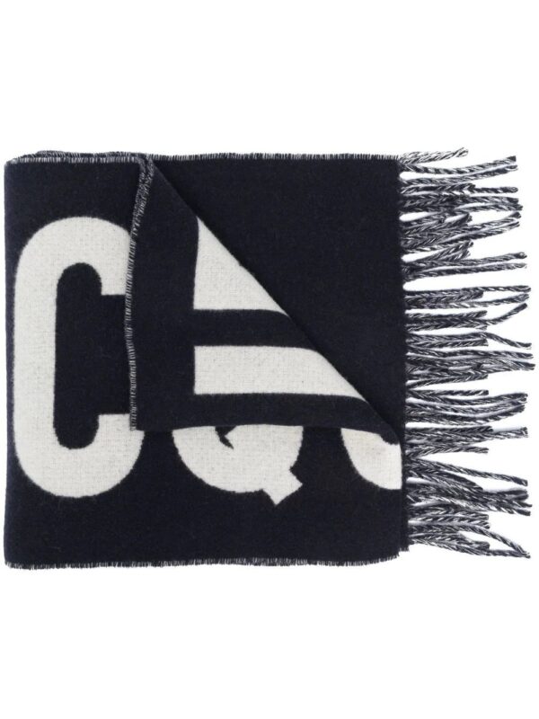 Moschino  logo-print frayed-edge scarf - Image 3