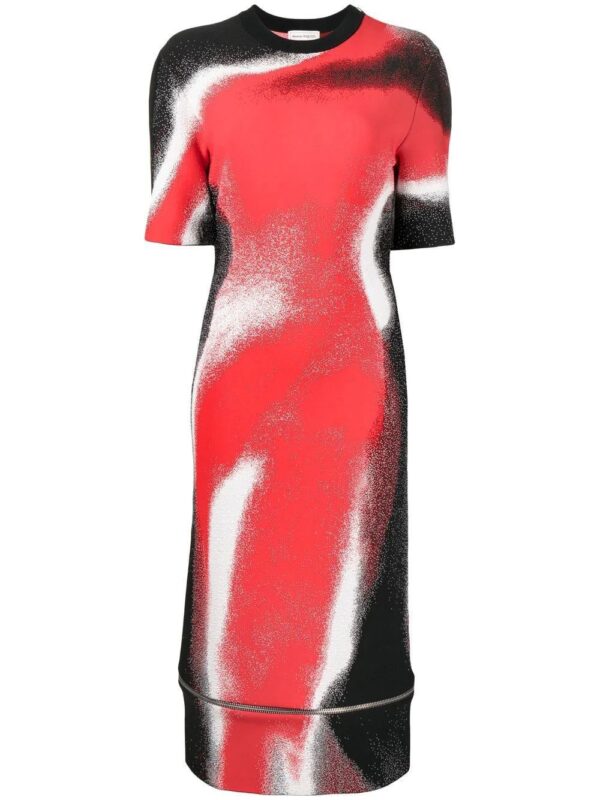 Alexander McQueen  Mushroom Spore-print midi dress