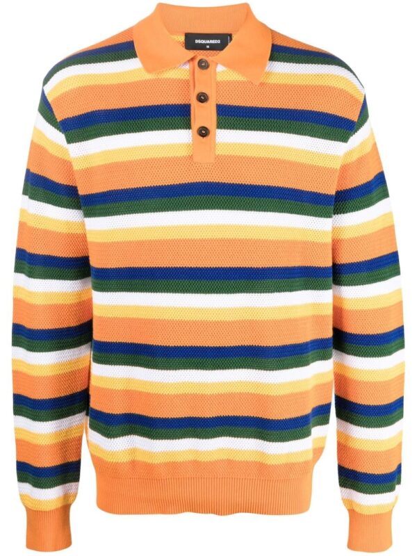 Dsquared2  horizontal-stripe polo shirt
