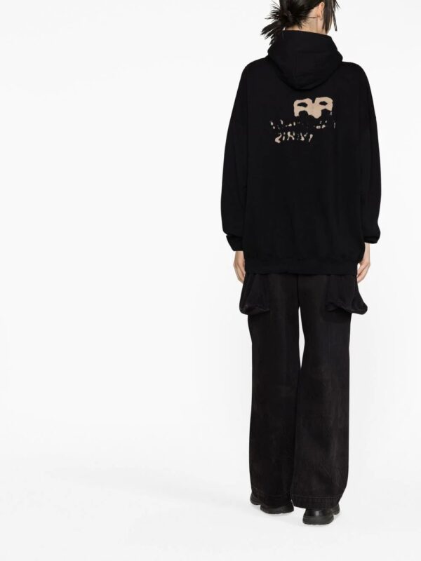 Balenciaga  Large Fit logo-print hoodie - Image 4