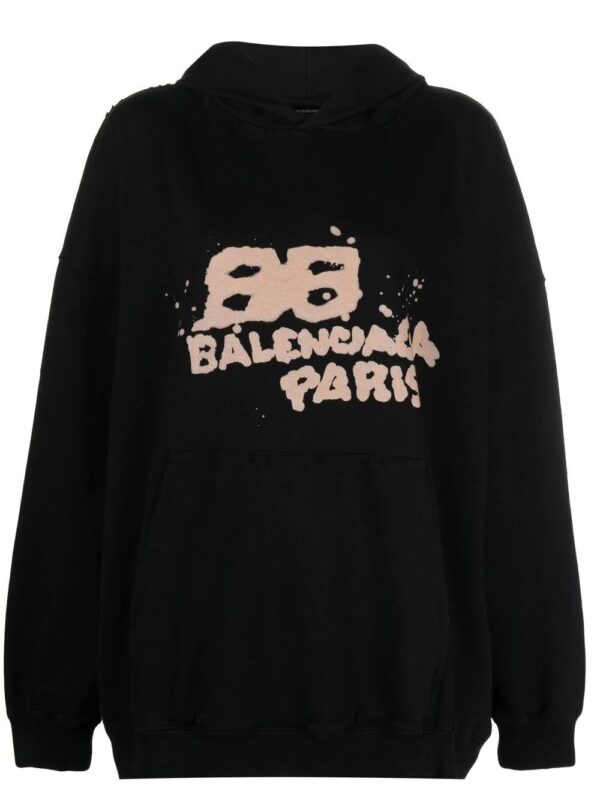 Balenciaga  Large Fit logo-print hoodie