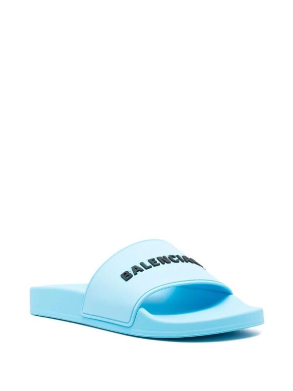 Balenciaga  raised-logo slides - Image 2