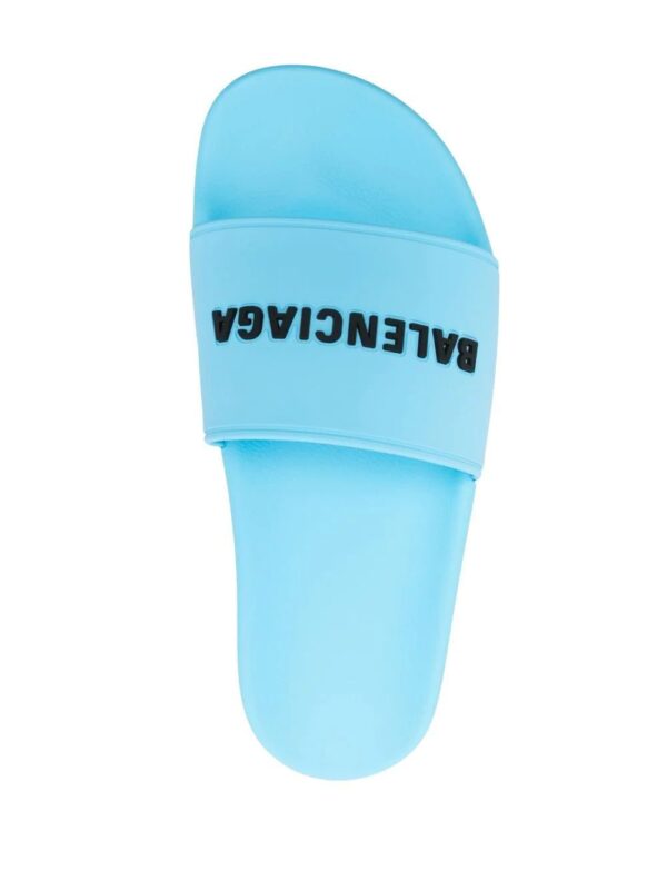 Balenciaga  raised-logo slides - Image 4