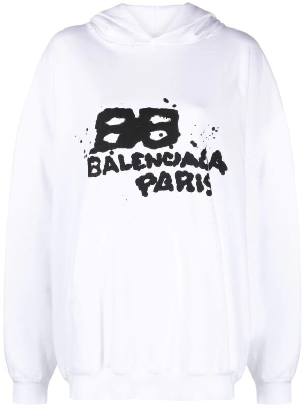 Balenciaga  graffiti-print cotton hoodie