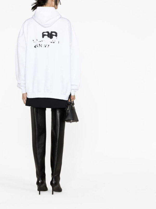 Balenciaga  graffiti-print cotton hoodie - Image 4