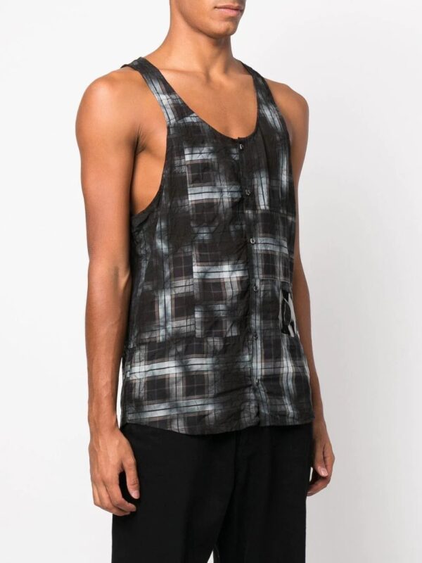 Dsquared2  distressed checked sleeveless shirt - Image 2