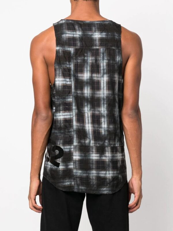 Dsquared2  distressed checked sleeveless shirt - Image 3