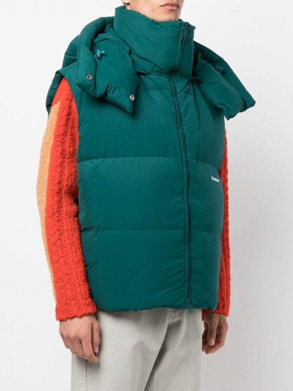 Off-White  logo-print padded hooded jacket - Image 3