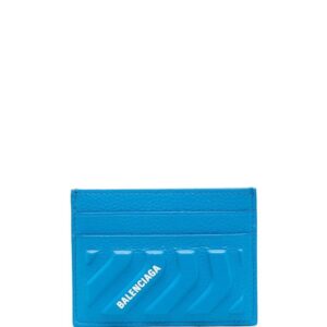 Balenciaga  logo-print leather cardholder