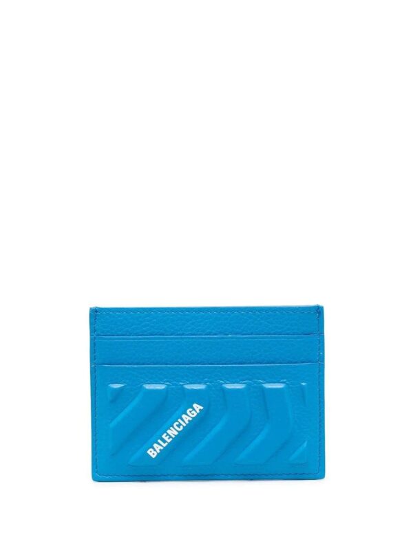 Balenciaga  logo-print leather cardholder