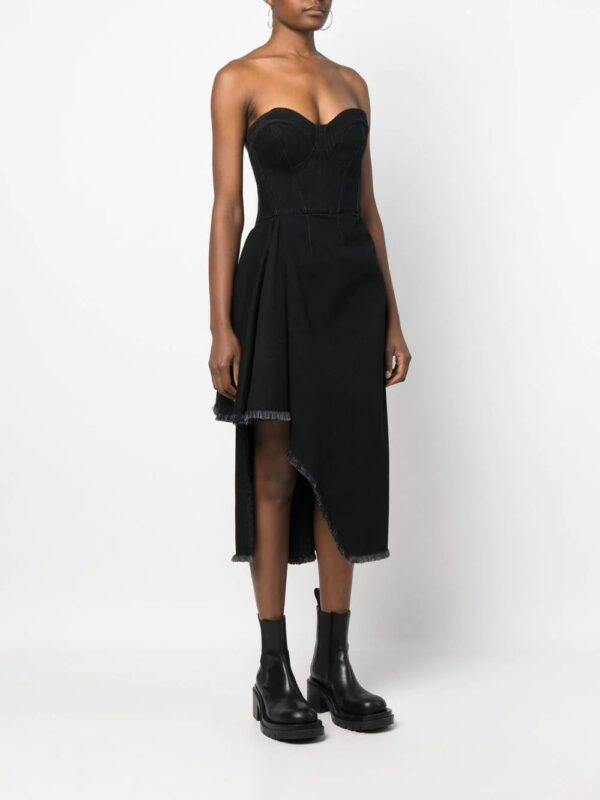 Alexander McQueen  asymmetric denim dress - Image 3