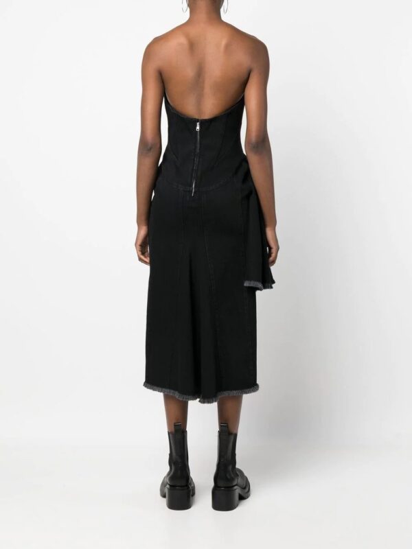Alexander McQueen  asymmetric denim dress - Image 4