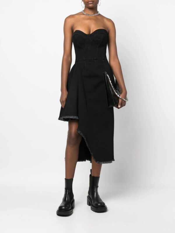 Alexander McQueen  asymmetric denim dress - Image 2