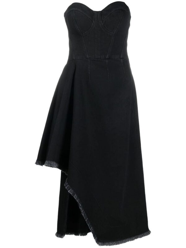 Alexander McQueen  asymmetric denim dress