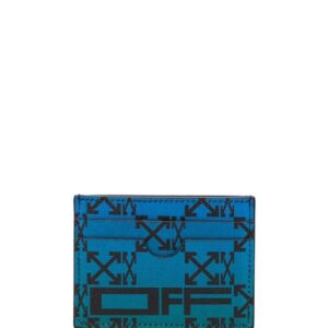 Off-White  logo-print leather cardholder
