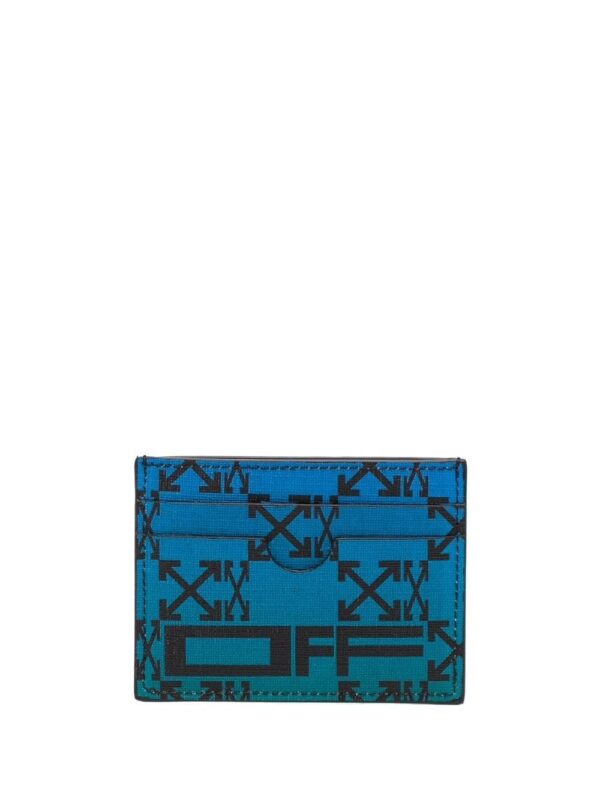 Off-White  logo-print leather cardholder