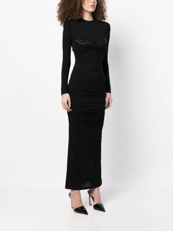 Versace  gem-detail bustier long dress - Image 3