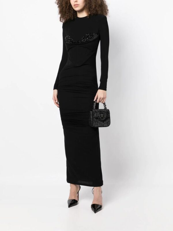 Versace  gem-detail bustier long dress - Image 2